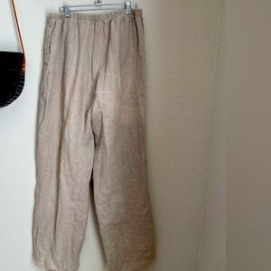 Flax 100% Linen Pants, Size Small